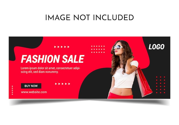 Fashion sale Facebook cover template