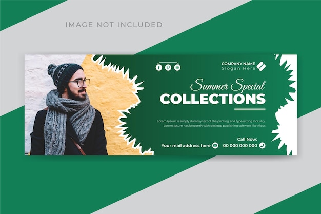 Vector fashion sale facebook cover and web banner social media post template