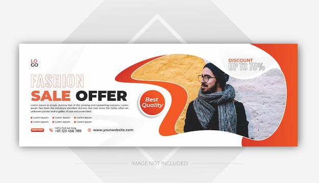 Fashion sale facebook cover or web media banner template