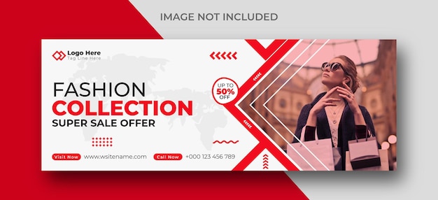 Fashion sale facebook social media banner post template