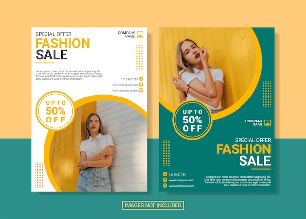 Fashion sale flyer template