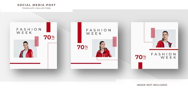 Fashion sale instagram banner or social media post template