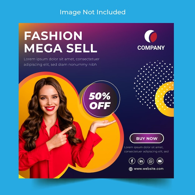 fashion sale instagram banner template