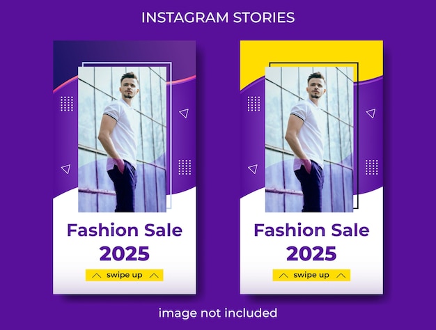 Fashion sale instagram and facebook story banner template Premium Vector