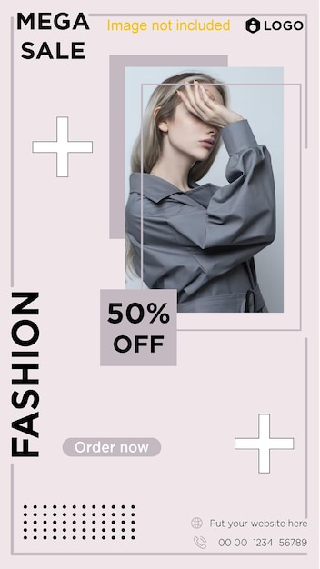 Vector fashion sale instagram and facebook story template