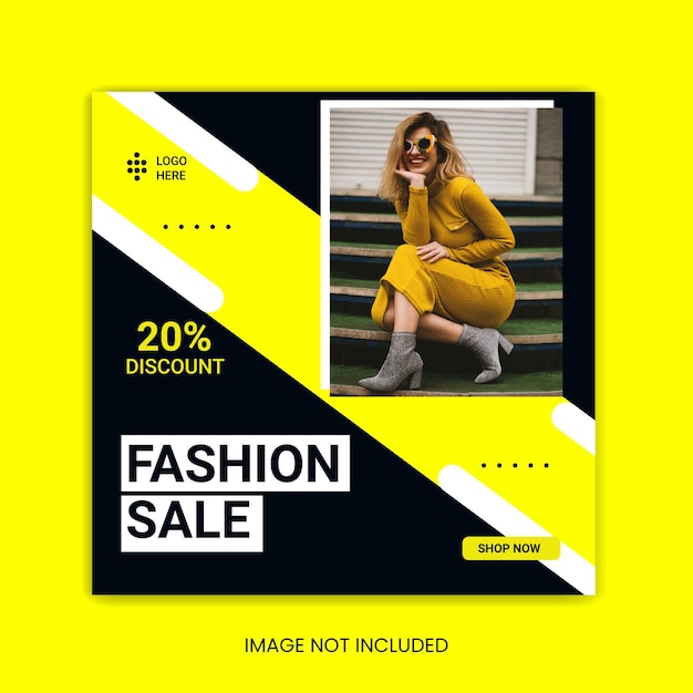 fashion sale Instagram post and story template and social media post template premium