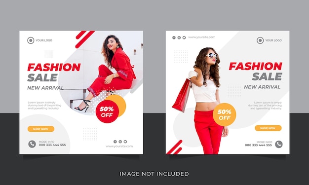 Fashion sale instagram post template