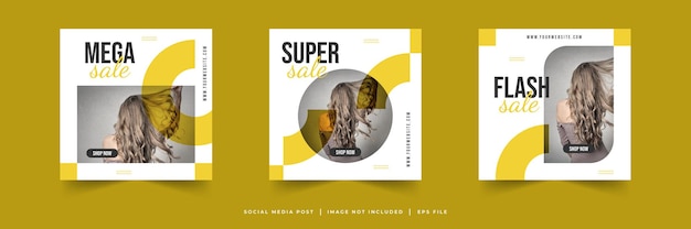 fashion sale instagram social media post template