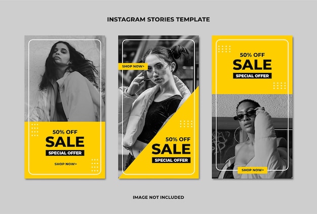 Vector fashion sale instagram stories collection