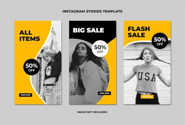 Vector fashion sale instagram stories collection