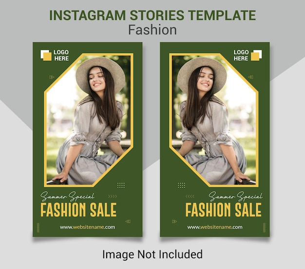 Fashion sale Instagram stories design.