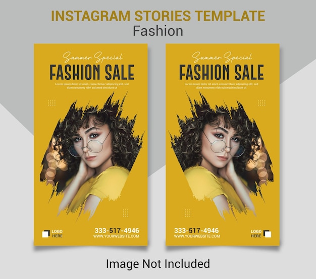 Vector fashion sale instagram stories design.