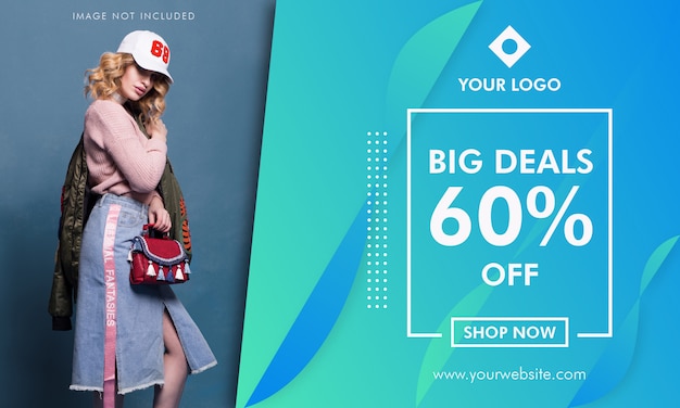 Vector fashion sale promotion banner template