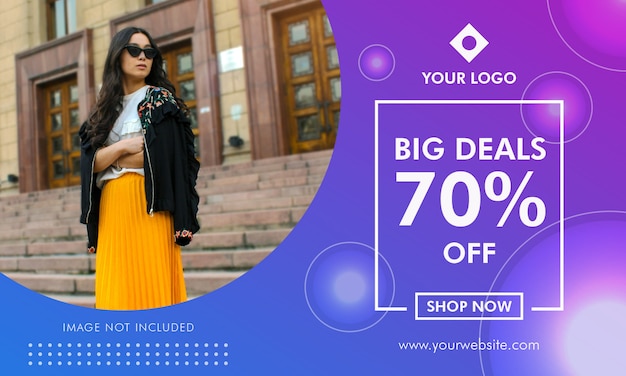 Vector fashion sale promotion banner template