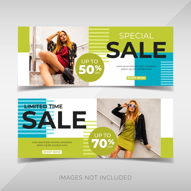 Fashion sale promotion banners