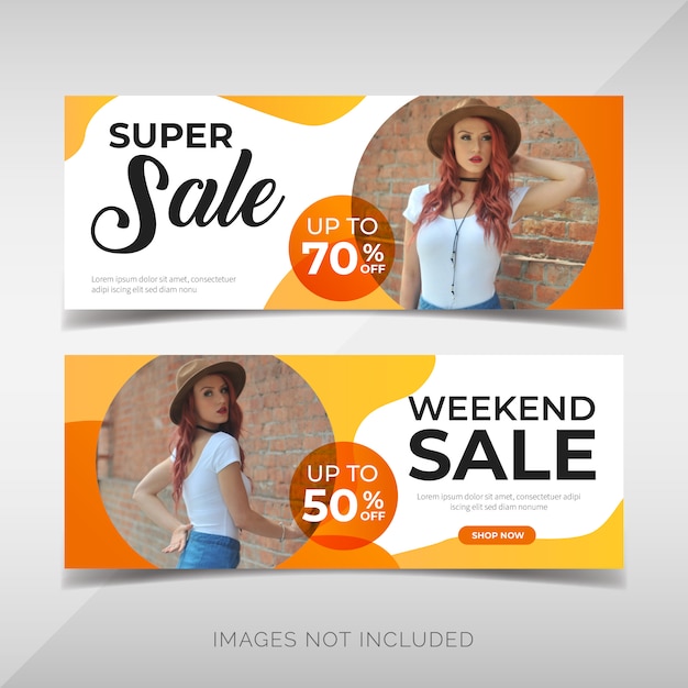 Fashion sale promotion banners