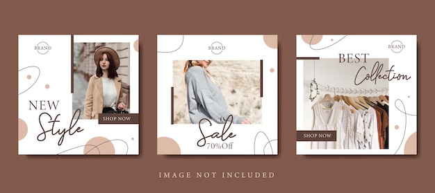 Fashion sale promotion social media post template