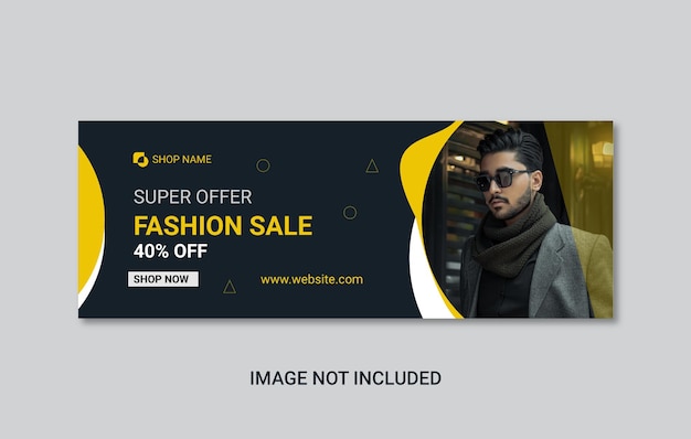 Fashion sale social media banner or facebook template