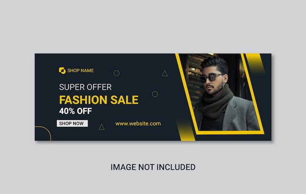 Fashion sale social media banner or facebook template