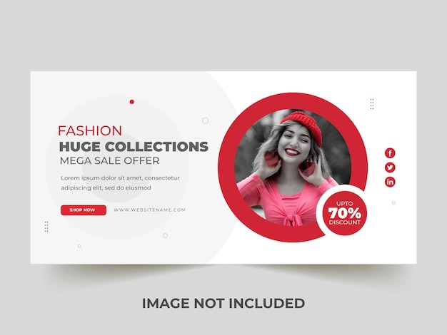 Fashion sale social media banner or social media template