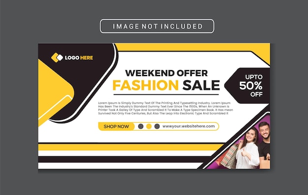 fashion sale social media banner template