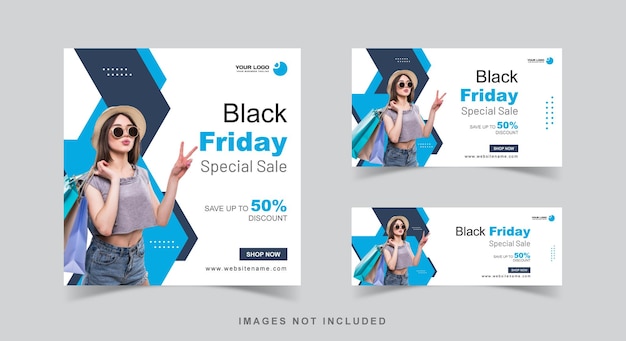 Fashion sale social media banner template