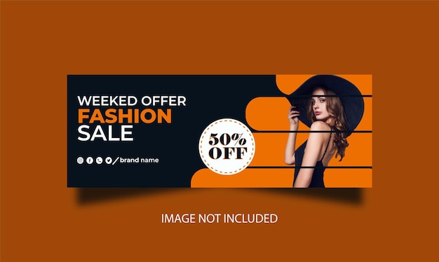 Vector fashion sale social media and facebook cover banner template