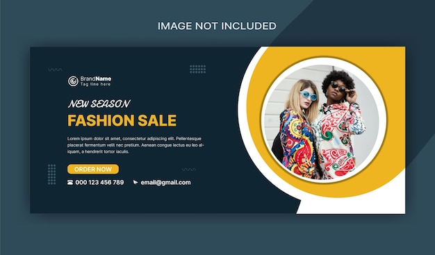 Fashion sale social media facebook cover banner template