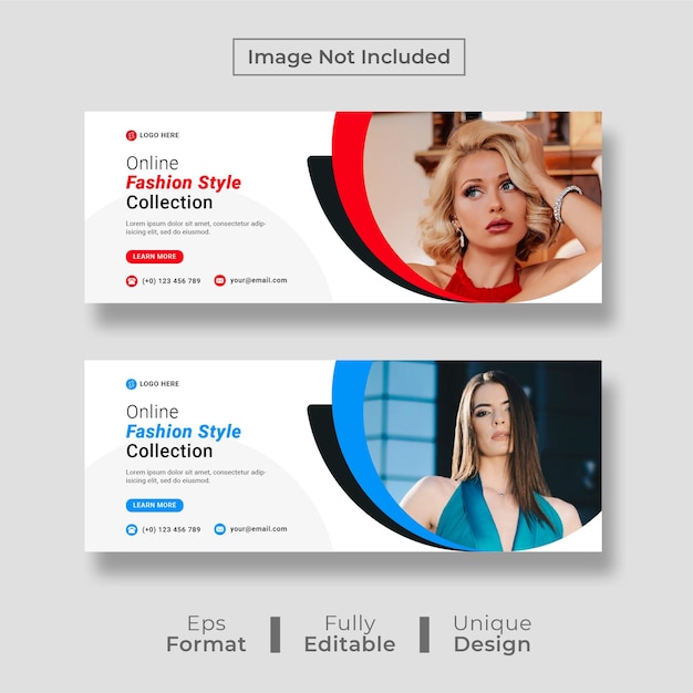 Fashion sale social media facebook cover banner template