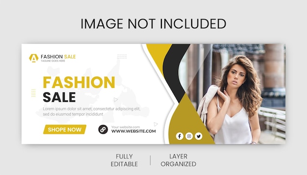 Fashion sale social media facebook cover template