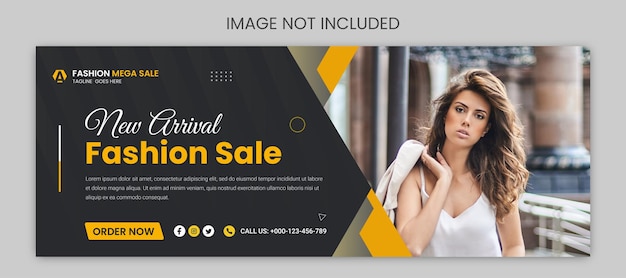 Fashion sale social media facebook cover template