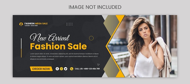 Fashion sale social media facebook cover template