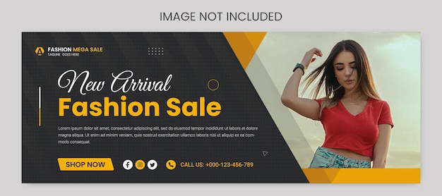 Fashion sale social media facebook cover template