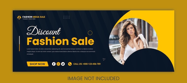 Fashion sale social media facebook cover template