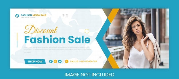 Fashion sale social media facebook cover template