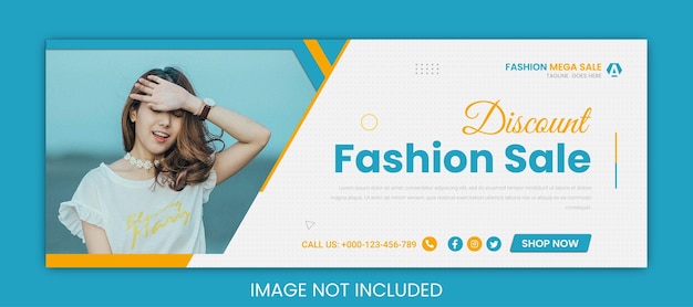 Fashion sale social media facebook cover template