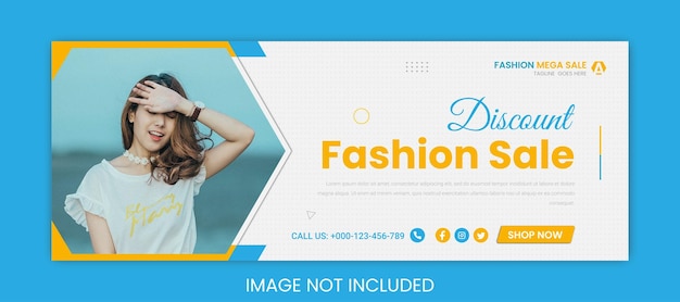 Fashion sale social media facebook cover template