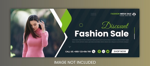 Fashion sale social media facebook cover template