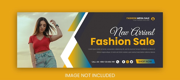 Fashion sale social media facebook cover template