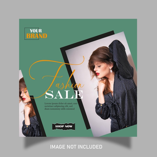 Fashion sale social media Instagram feed template premium vectors