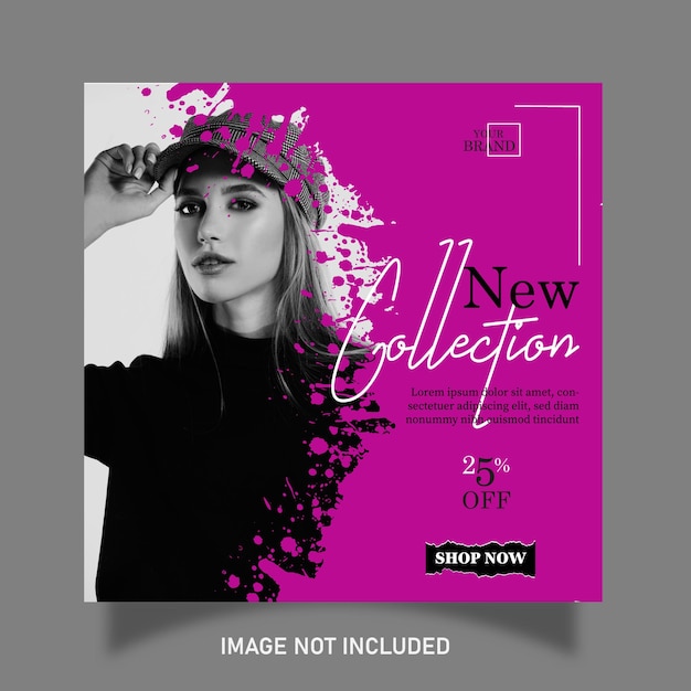 Fashion sale social media Instagram feed template premium vectors