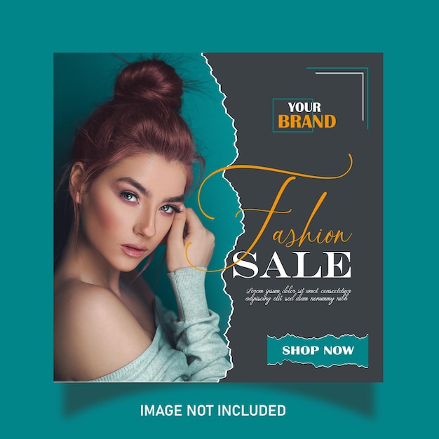 Fashion sale social media Instagram feed template premium vectors