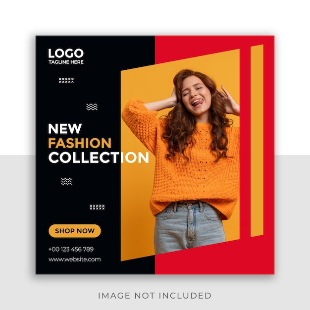 Fashion sale social media instagram post or banner template