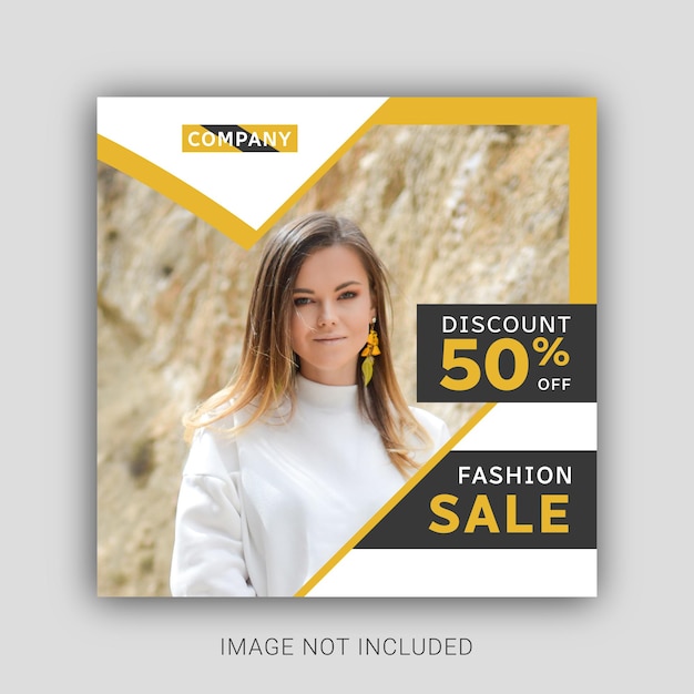 Fashion sale social media and instagram post template