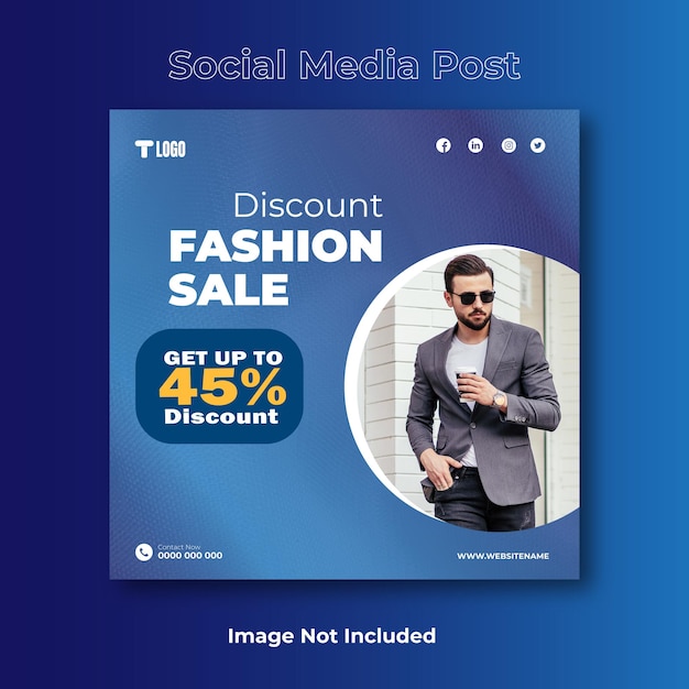 Fashion sale social media post design