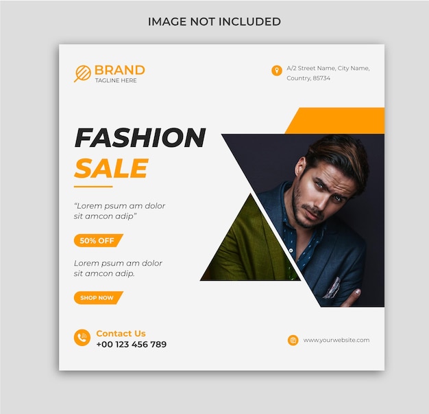 Fashion sale social media post design