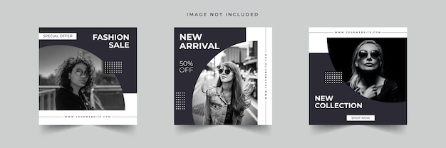 fashion sale social media post template