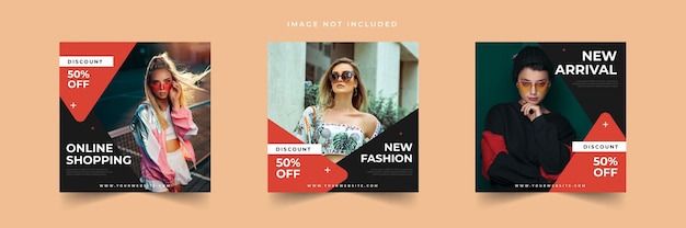 fashion sale social media post template