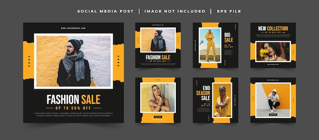 fashion sale social media post template