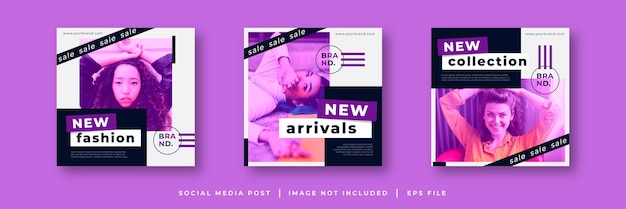 Fashion sale social media post template